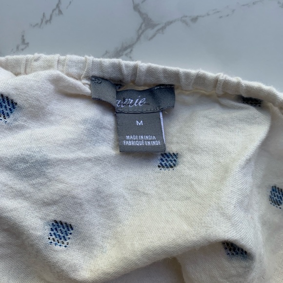 Aerie Embroidered Beaded Rope Tie Cropped Halter Tank Top | Medium - Picture 5 of 8